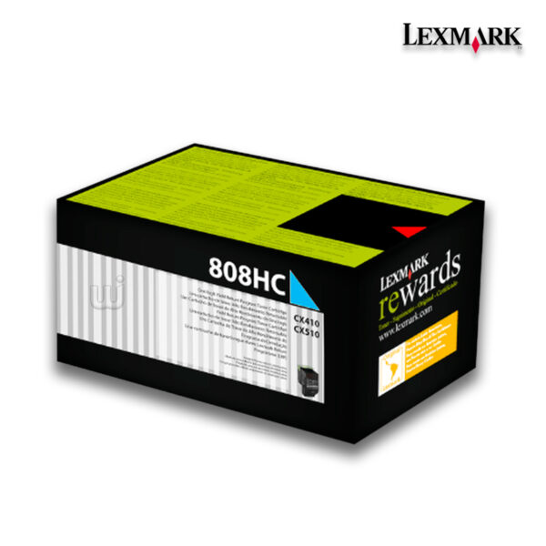 Tóner Lexmark 80C8HC0 (808HC) Cyan  3,000pag