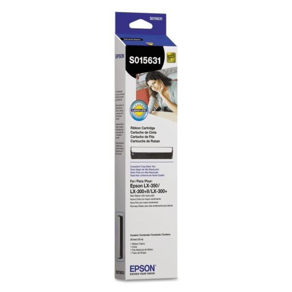 Cinta Epson S015631 Negro LX-300 350 EDG - Imagen 3