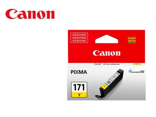 Tinta Canon CLI-171 Yellow 6.5ML 300Pag. MG5710 MG6810 - Imagen 3