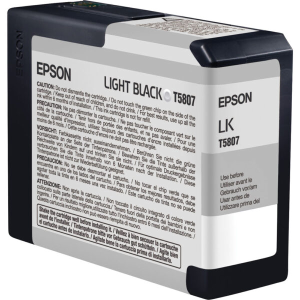 Tinta Epson T580700 Light Black (80ML)  720 Pag - Imagen 2