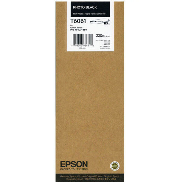 Tinta Epson T606100 Photo Black (220ML)