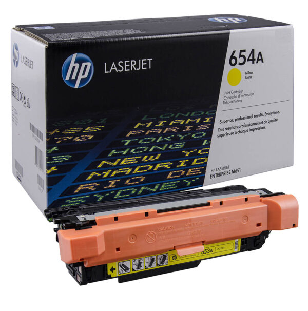 Tóner Hp 654A (CF332A) Yellow 15,000 Pag Color LaserJet Enterprise M651dn - Imagen 2