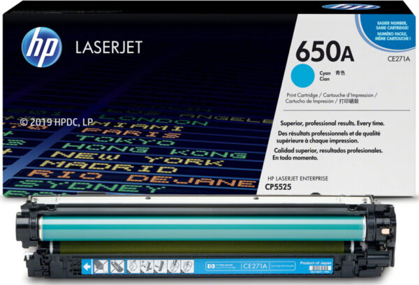 Toner Hp 650A (CE271A) Cyan 15,000 Pag LaserJet Pro CP5520 - Imagen 2