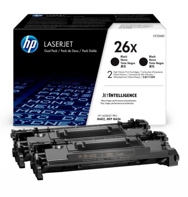 Toner Hp Lj 26X (CF226XD) Negro Dual Pack 9,000 Pag LaserJet Pro M402dn - Imagen 2