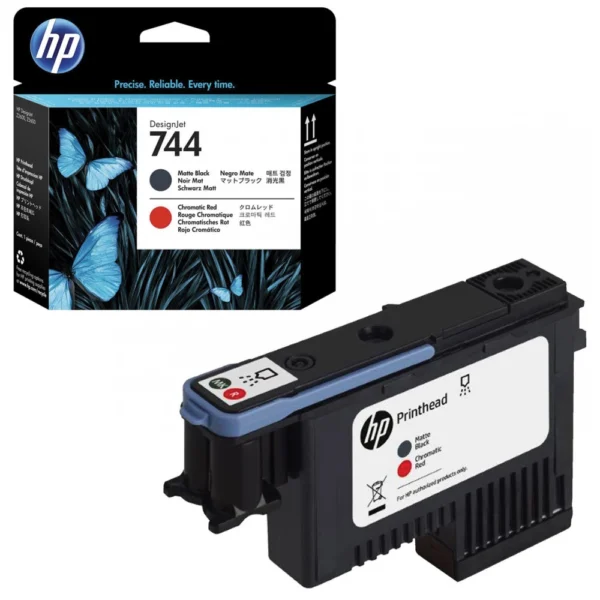 Cabezal HP 744A (F9J88A) Matte Black & Chromatic Red 3,500 paginas - Imagen 2