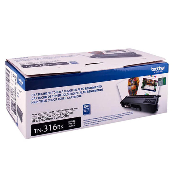Toner Brother TN-316BK Negro 4,000 pg - Imagen 2
