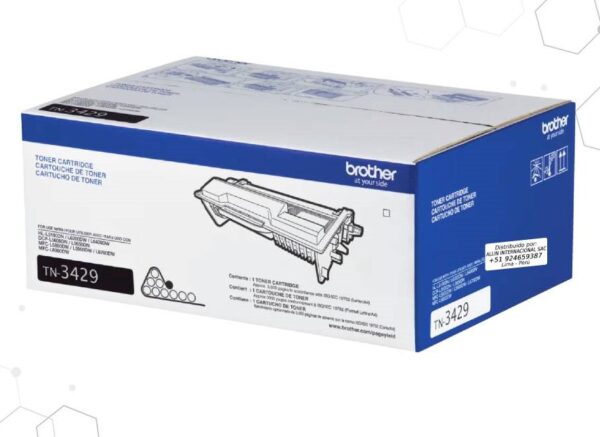 Toner Brother TN-3429 Negro, Rendimiento 3,000 paginas - Imagen 2