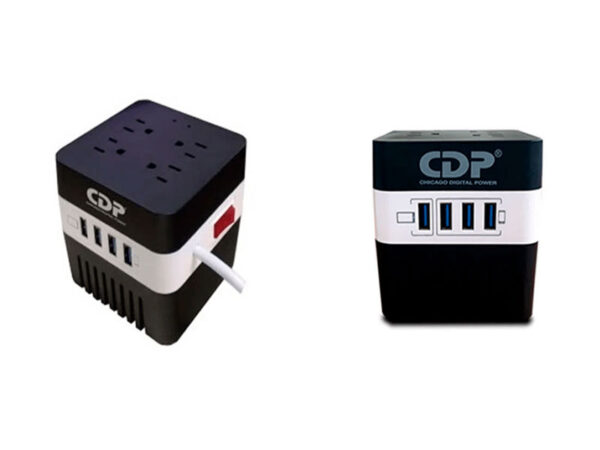 ESTABILIZADOR CDP RU-AVR604I 600VA/720W 4 SALIDAS 4PORT USB - Imagen 2