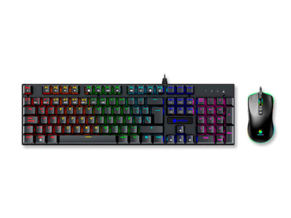 TECLADO Y MOUSE MECANICO ANTRYX  GC-3100 BLACK/ BLUE AGC-3100KBL-SP - Imagen 2